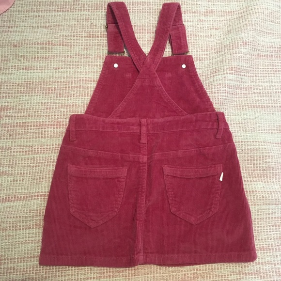 NWOT girls Jamie Kay Raspberry pink corduroy jumper overall dress - Picture 2 of 3
